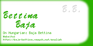 bettina baja business card